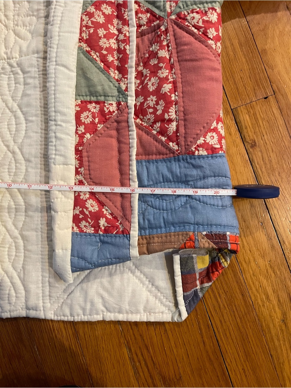 Patchwork Quilted Jacket with Pink & Blue Panels - Picture 11 of 11